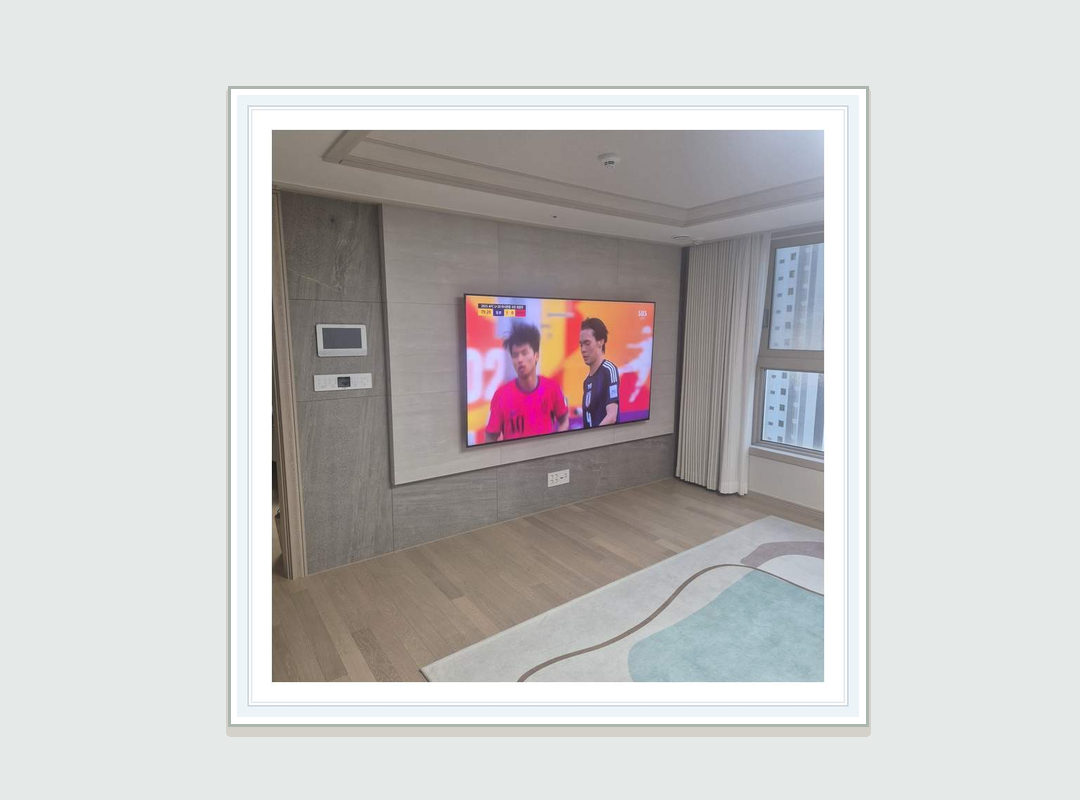 벽걸이TV 일반 설치 참고 사진 2 · 아트월 설치 위치 검토