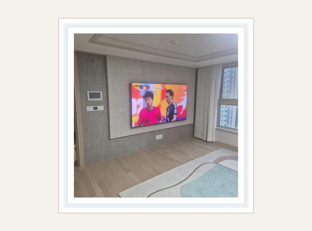벽걸이TV 일반 설치 참고 사진 2 · 아트월 설치 위치 검토