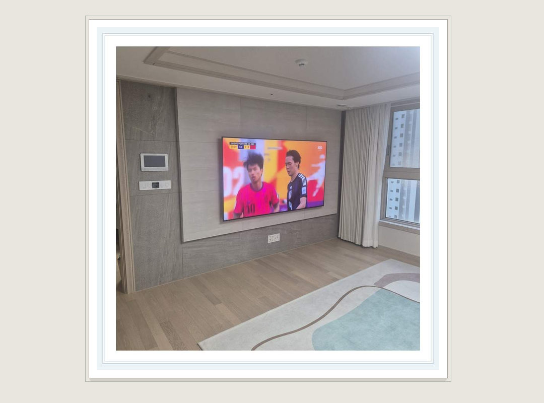 벽걸이TV 일반 설치 참고 사진 2 · 아트월 설치 위치 검토